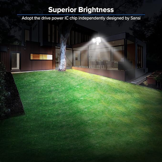 SANSI 36W 3600LM Motion Sensor Outdoor Lights, 000 Hrs Lifespan LED Flood Light