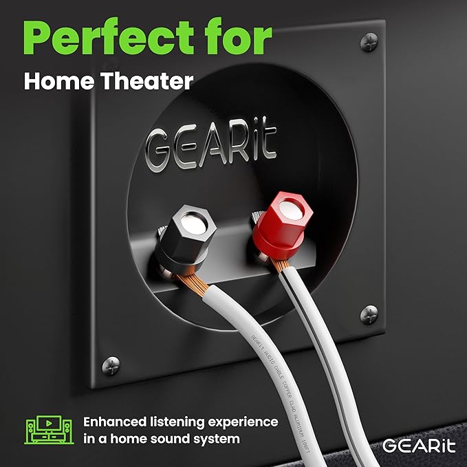 16AWG Speaker Wire, GearIT Pro Series 16 Gauge Speaker Wire Cable Great Use