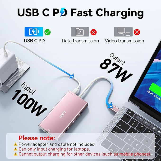 USB C Docking Station Dual Monitor Adapter