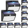 Peasur Solar Motion Sensor Outdoor Light 10Pack, 138 LED, Black-Cool White