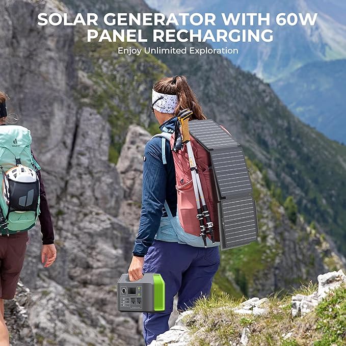 Portable Solar Generator, 300W Portable Power Station
