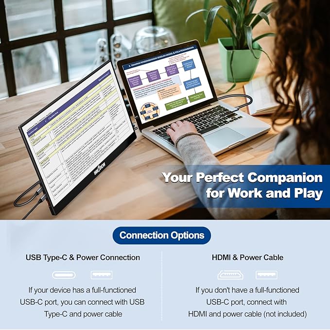 InnoView Portable Monitor 15.6" 1080P