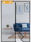 Yotache Top Middle Anti-Tearing Magnetic Screen Door Fits Door Size 48 x 78
