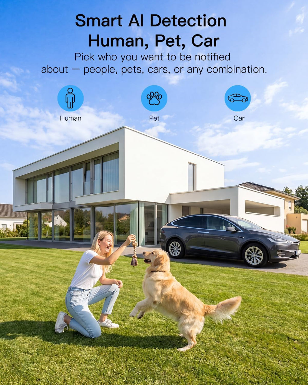 vimtag 2.5k pan/tilt wired outdoor security camera for, side view