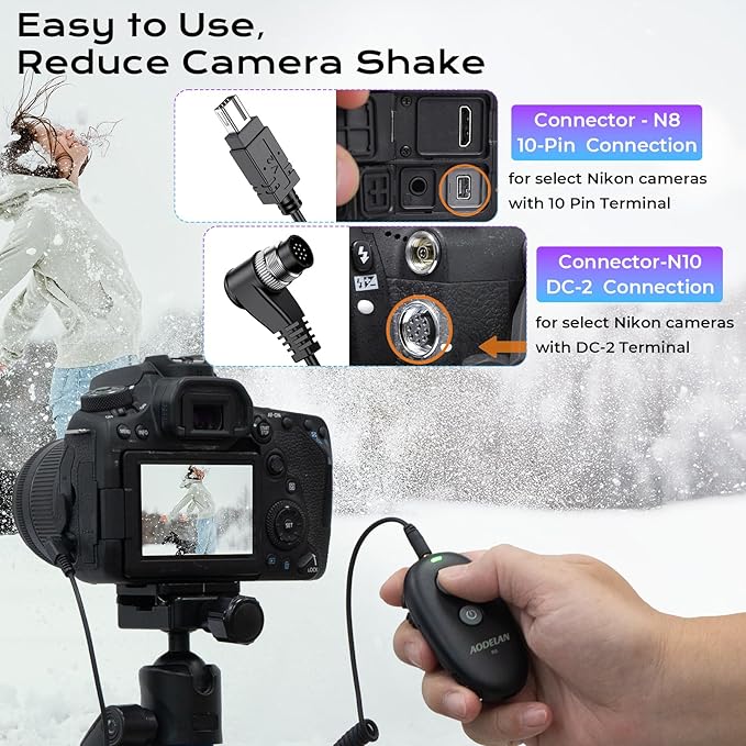 Upgraded USB-C Rechargeable Wireless Camera Remote Control Shutter Release –