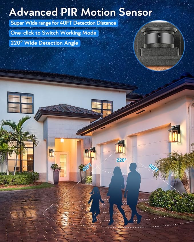 VIANIS 2 Packs Dusk to Dawn Outdoor Lighting