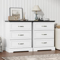 Nightstand Set of 2, Rustic Farmhouse Wood Small Dresser, Bedside Table