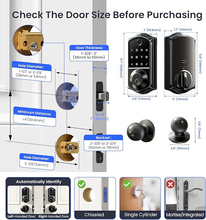 Veise VE017-K Fingerprint Smart Lock