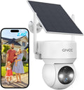 GNCC Solar Security Cameras Wireless Outdoor 2.4G WiFi, SD/Cloud Storage