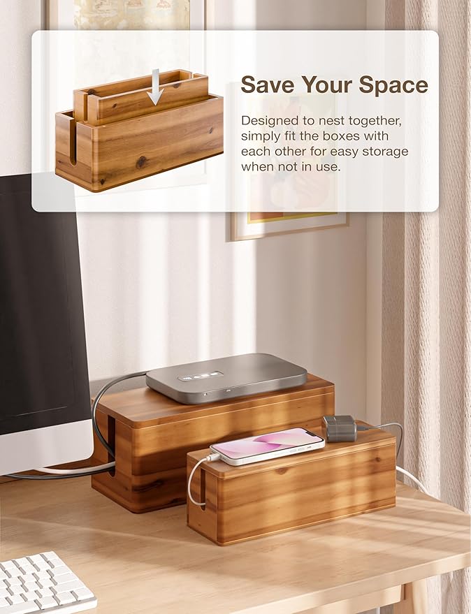 TIDITA Acacia Large Cable Management Box