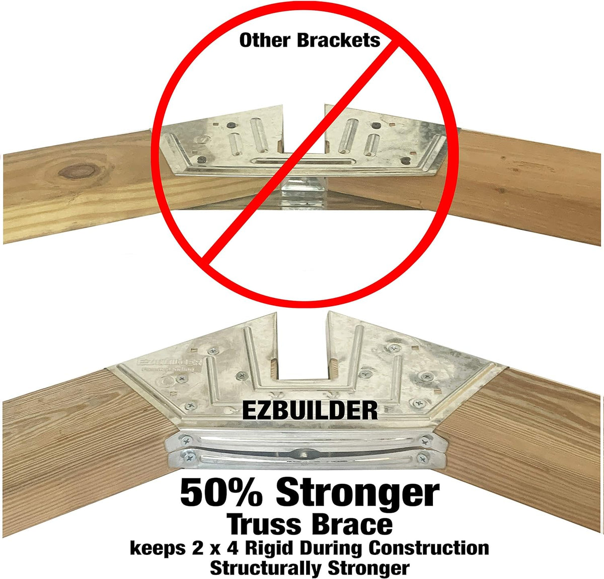 50% structurally stronger truss design easy shed kit, side view