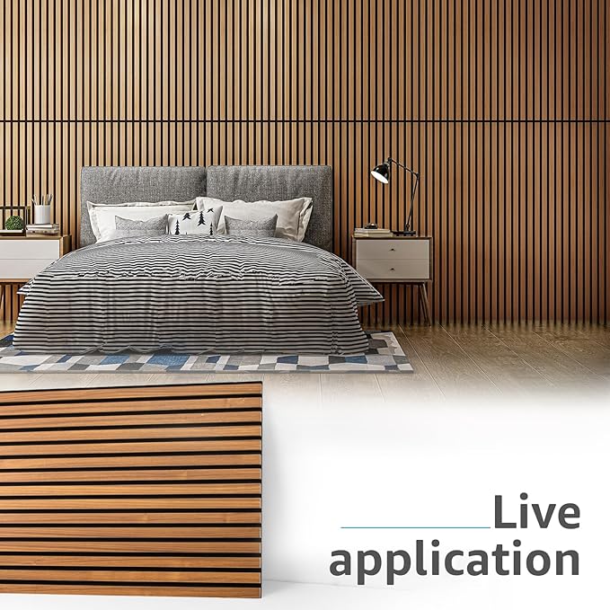 Art3d 2-Pack Acoustic Wood Slat Wall Panels