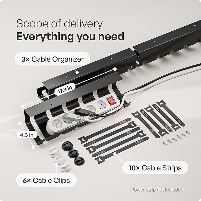 PAMO Cable Management Under Desk (Set of 3)