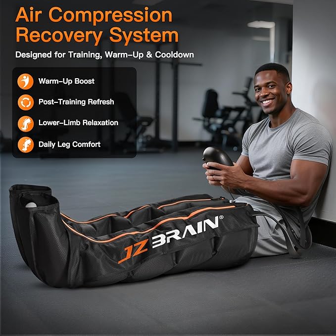 Air Compression Leg Recovery Boots : Dual-Power Sequential Compression System