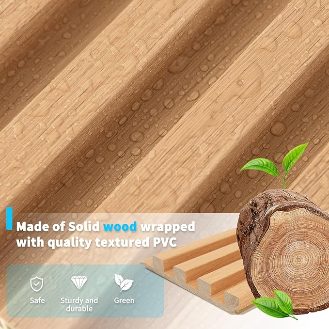 Art3d Slat Wood Wall Paneling for Interior and Ceiling Decoration