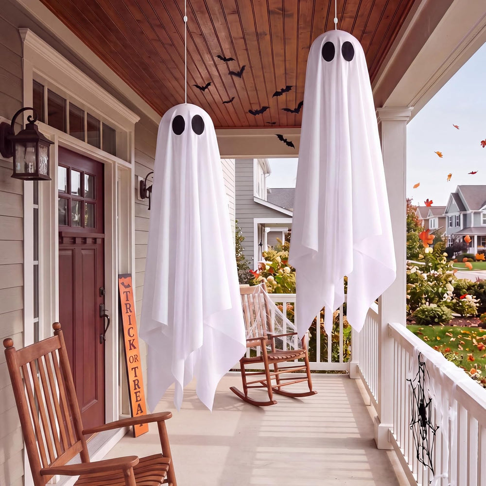 JOYIN 2 Pcs 20" Scary Halloween Decorations Outdoor Hanging Ghost, Light...