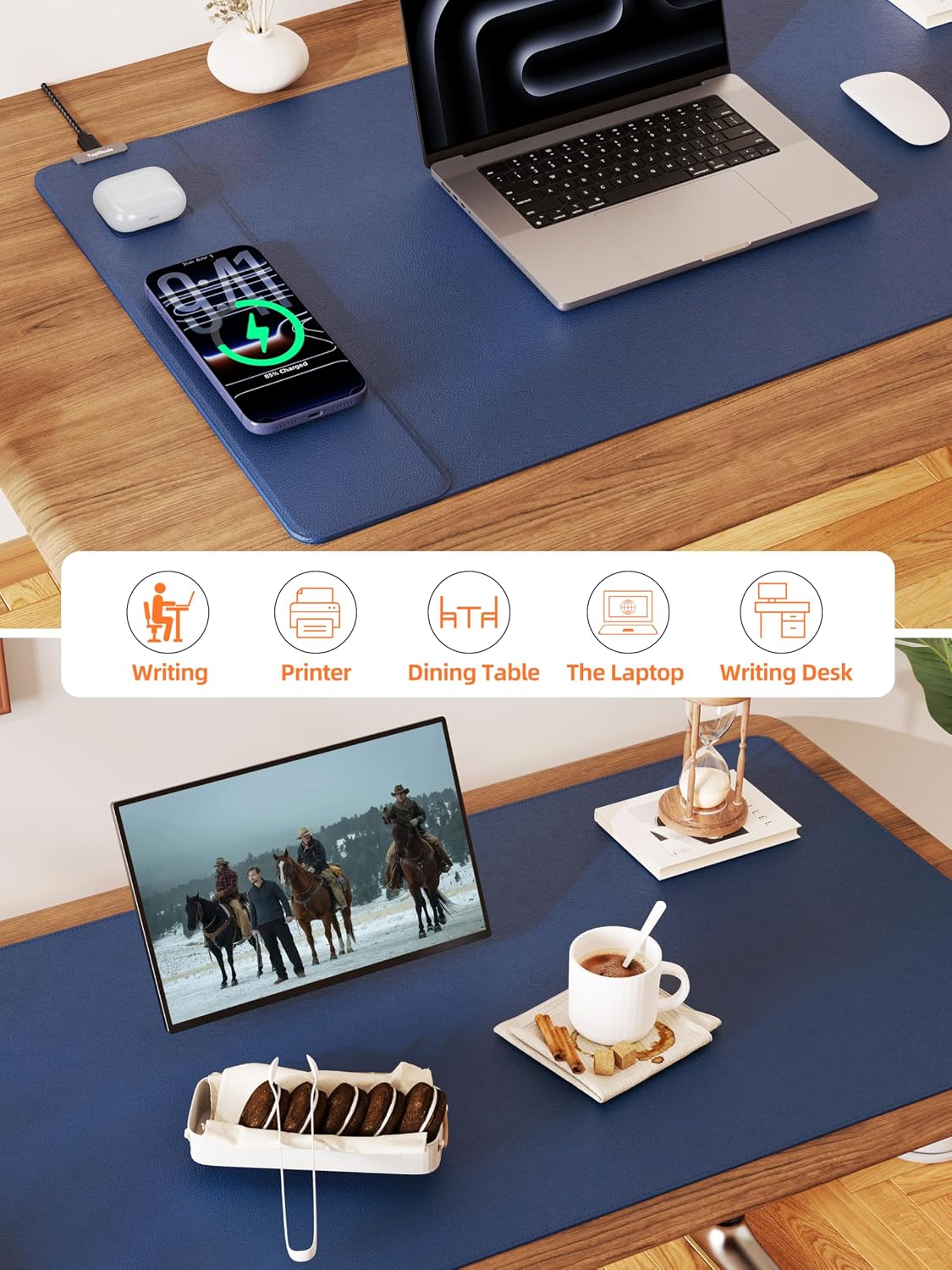 topmade mouse pad with 15w wireless charging, xxl, package contents