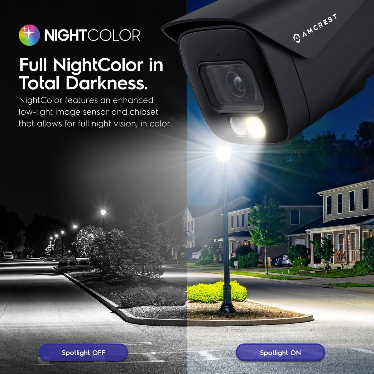 amcrest ultrahd 4k (8mp) ip poe ai camera showing dimensions