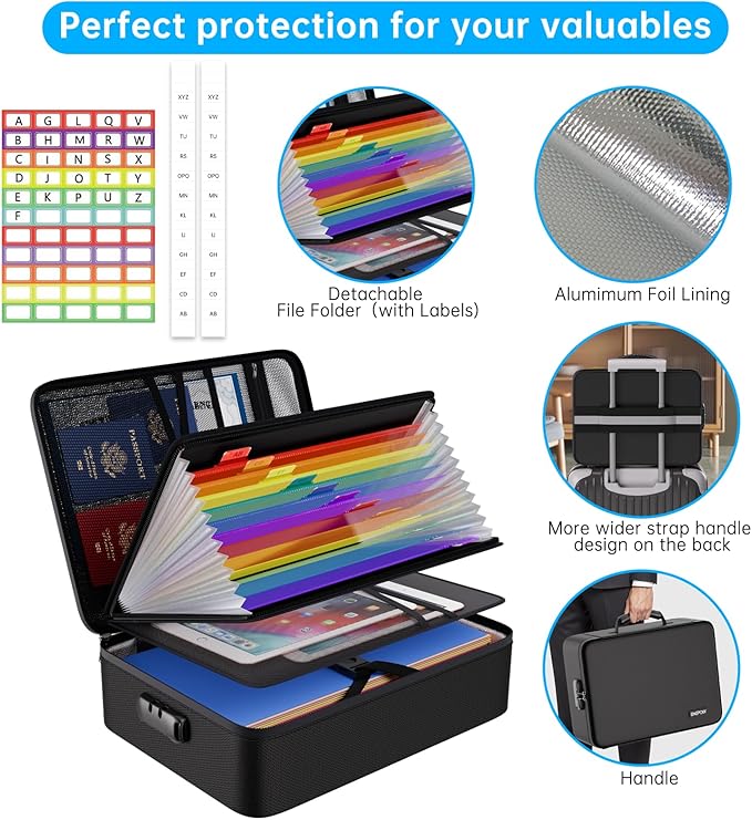 ENGPOW Fireproof File Organizer Bag