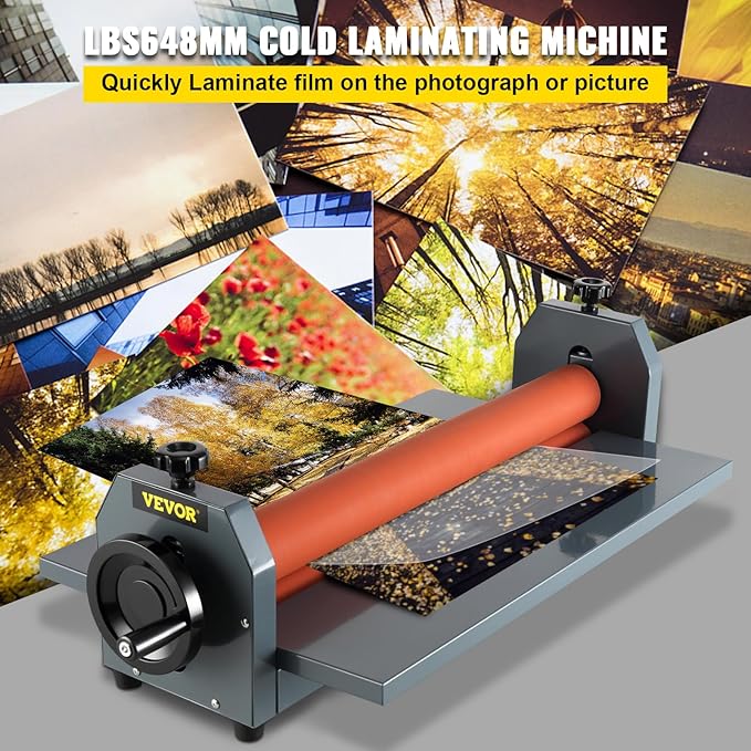 VEVOR Manual Cold Roll Laminator Commercial Professional 25 Inch 1.18"