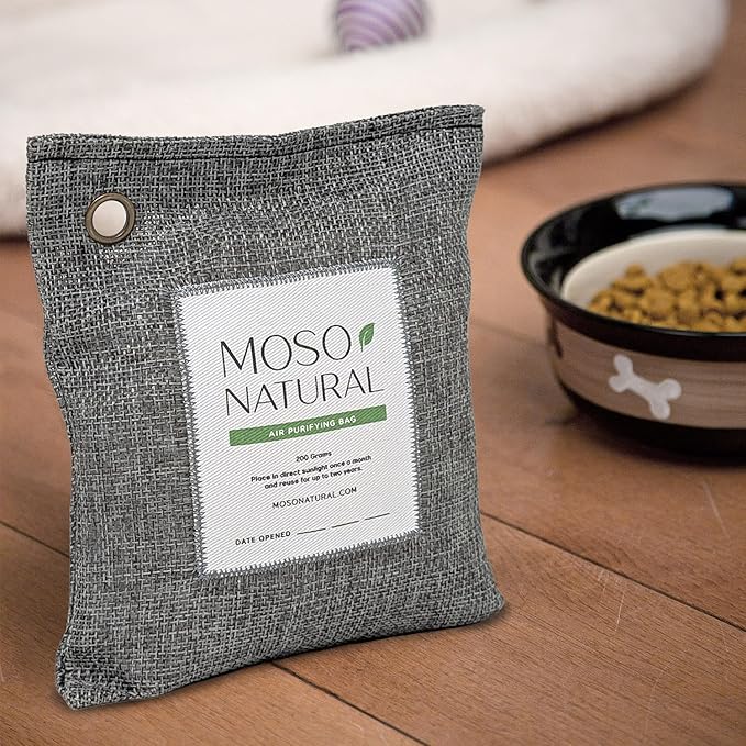 Moso Natural Air Purifying Bag 200g HGTV Editor's Pick | Premium Bamboo (3 Pack)