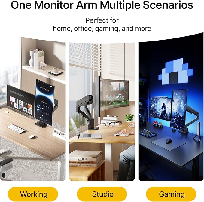 monTEK Dual Monitor Mount Monitor Arms