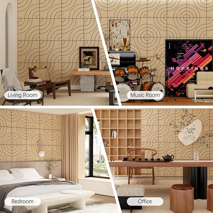 ARMURO 4 Packs Acoustic Wall Panels