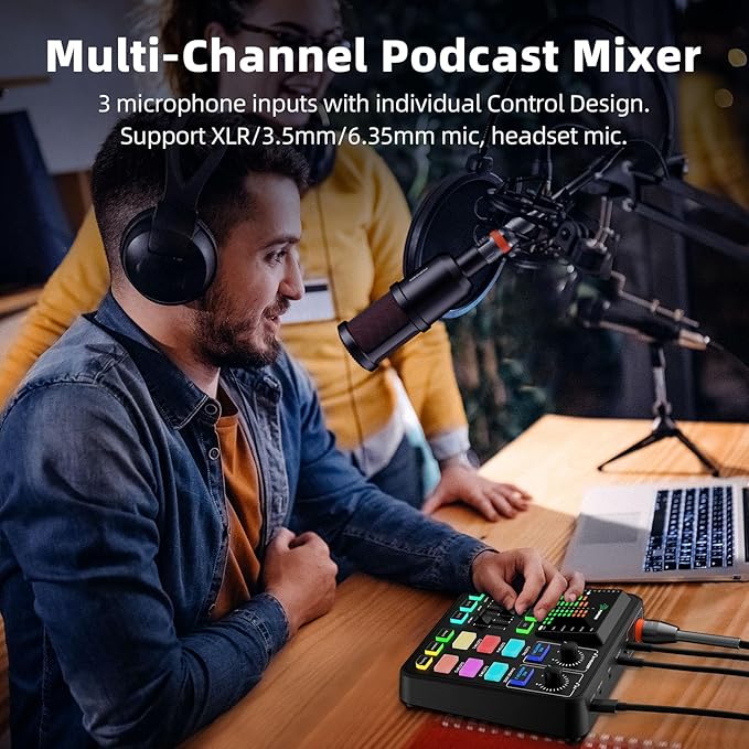 PUPGSIS Gaming Audio Mixer, Audio Interface