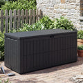 UDPATIO 120 Gallon Lockable Deck Box Outdoor Storage Box Waterproof Indoor Outdoor Storage Container for Patio Cushions Garden Tools Package Delivery Boxes for Outside
