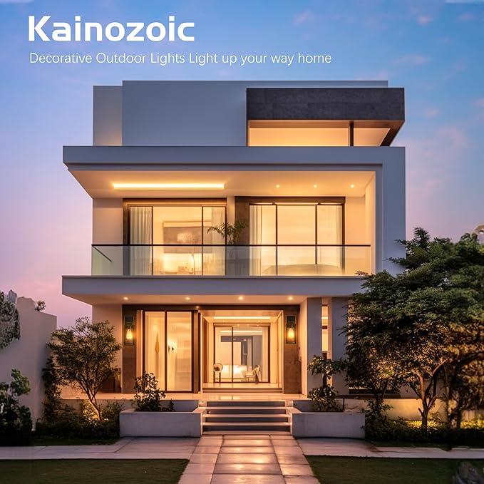 Kainozoic Motion Sensor Dawn to Dusk Outdoor Sensor Light Fixture Anti-Rust (2 Pack)