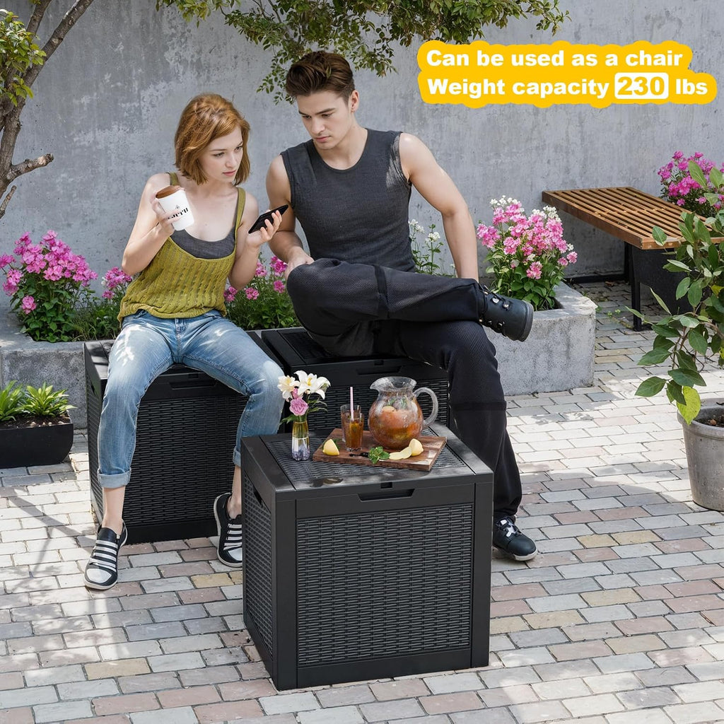 40 gallon waterproof outdoor storage box,deck boxs for, close-up detail