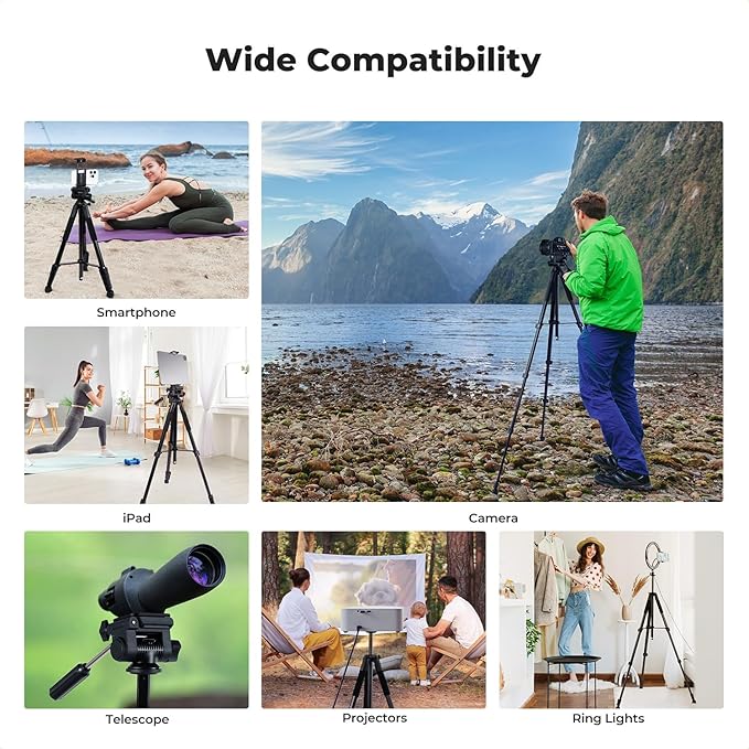 K&F CONCEPT Camera Tripod, Cellphone Clip