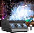 2000W Fog Machine, 3 in 1 Fog Bubble Machine with 2 Bubble Fans, 18 RGB LED Lights Smoke Bubble ALL IN ONE Fog Machine, Bubble Machine for Halloween Christmas Party Wedding Birthday