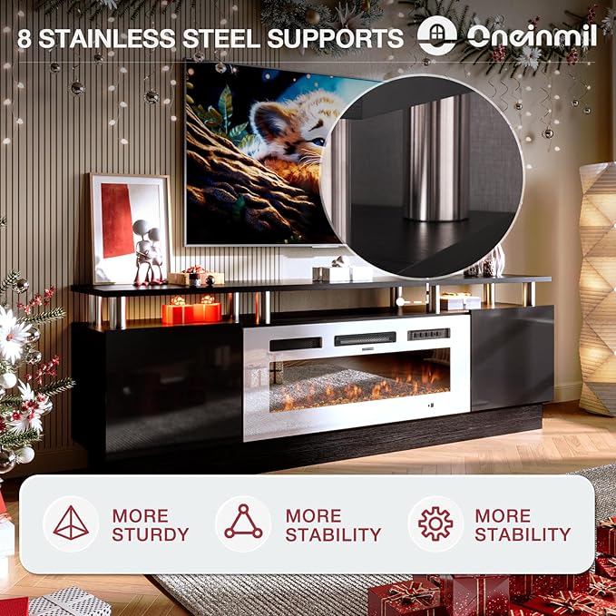 oneinmil Fireplace TV Stand