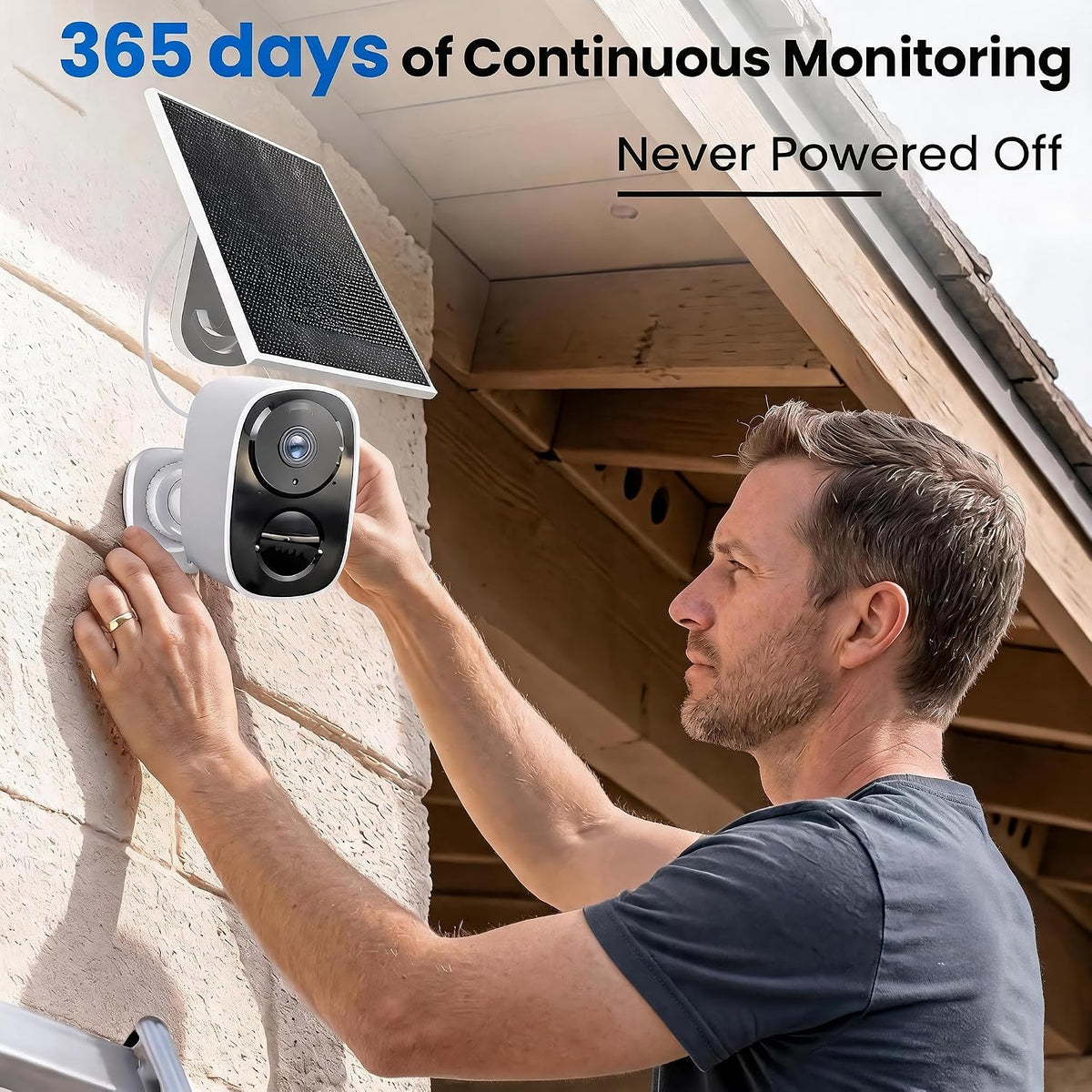 2.4g&5g solar security cameras wireless outdoor with free, close-up detail