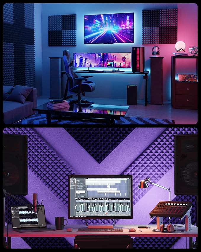 Sonicism Sound Proof Foam Panels (16 Pack)