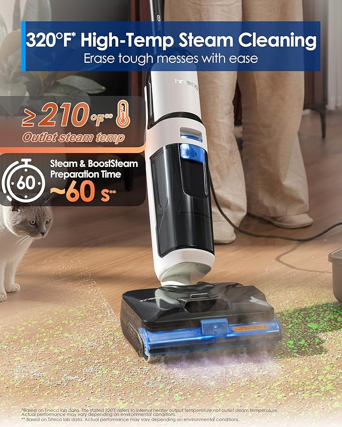 Tineco FLOOR ONE S6 Stretch Steam Corded Wet Dry Vacuum Steam Mop All-in-One