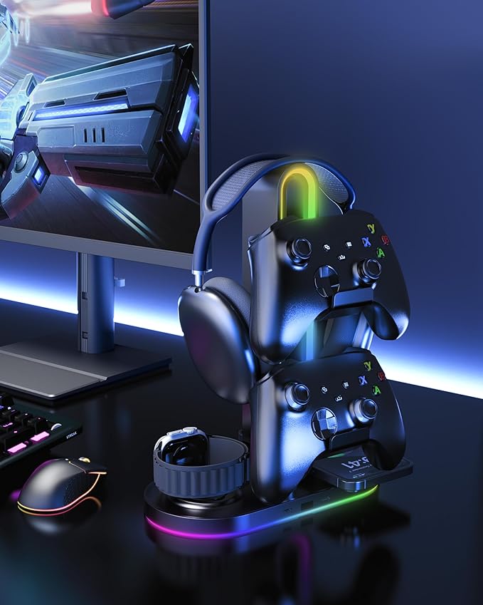 HiWe Universal RGB Gaming Headphone Stand
