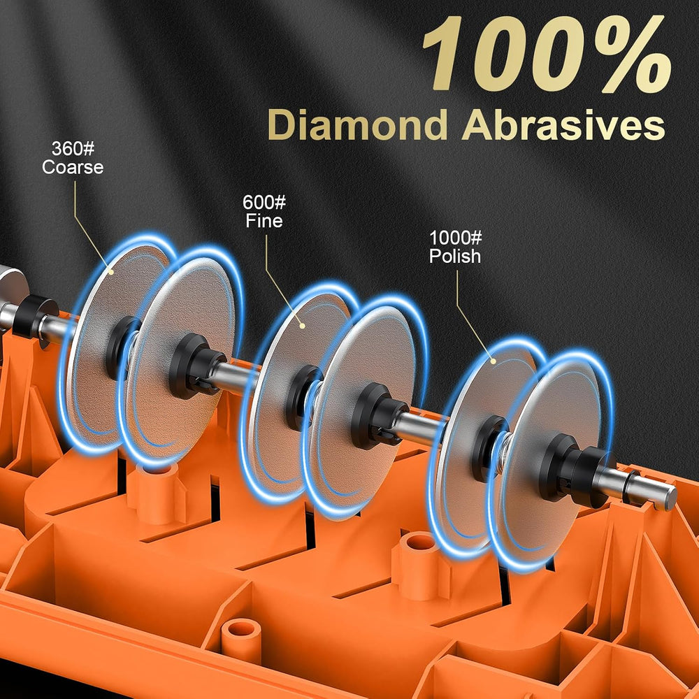 Electric Knife Sharpener 100% Diamond Abrasives, 3 Stages Knife Sharpener
