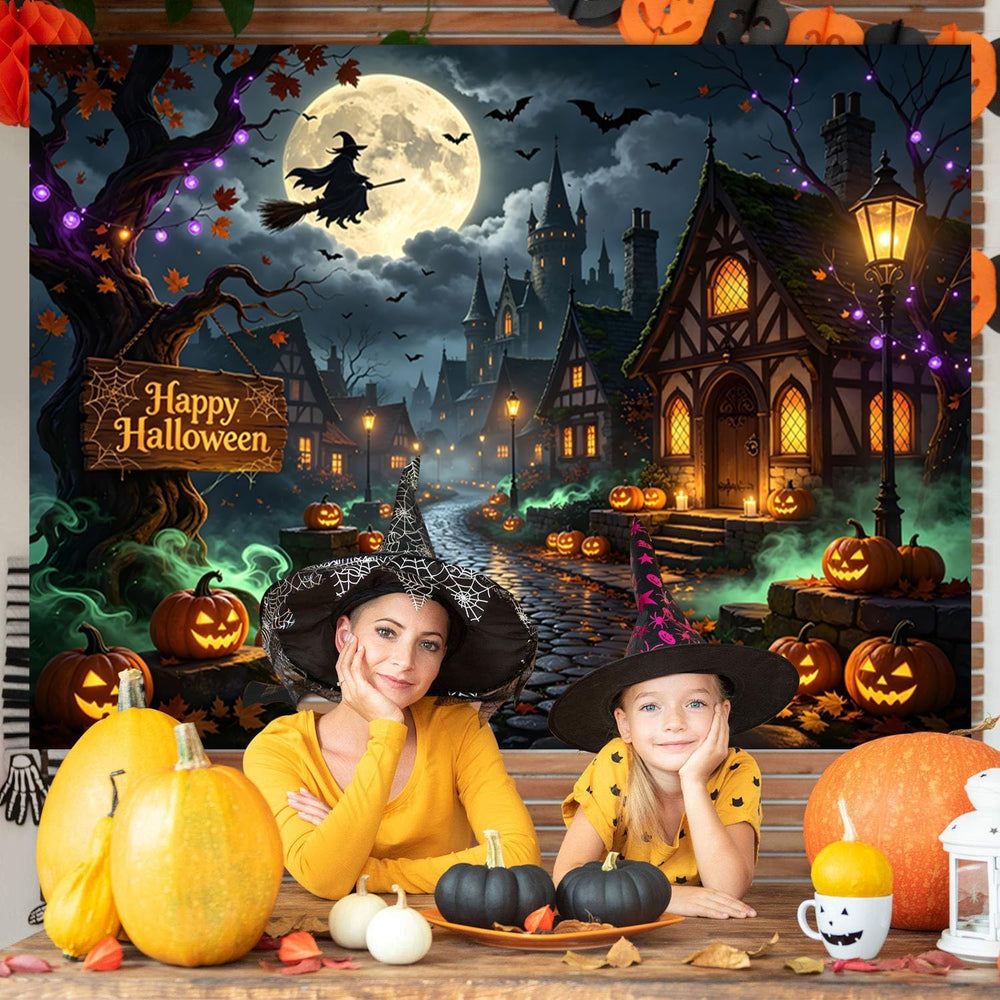 12x10ft Halloween Backdrop Haunted House Halloween Backdrop for Photography