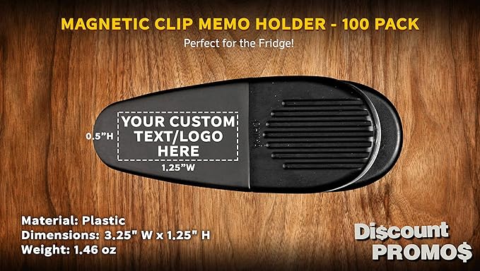 100 Magnetic Memo Holders Set (Set of 10)