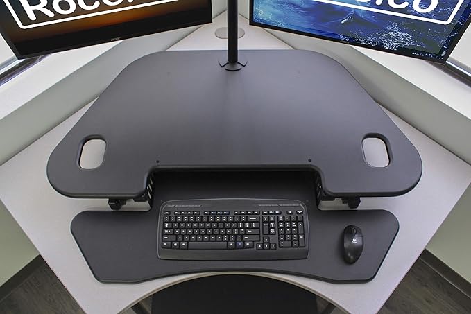 Rocelco 46" Height Adjustable Corner Standing Desk Converter
