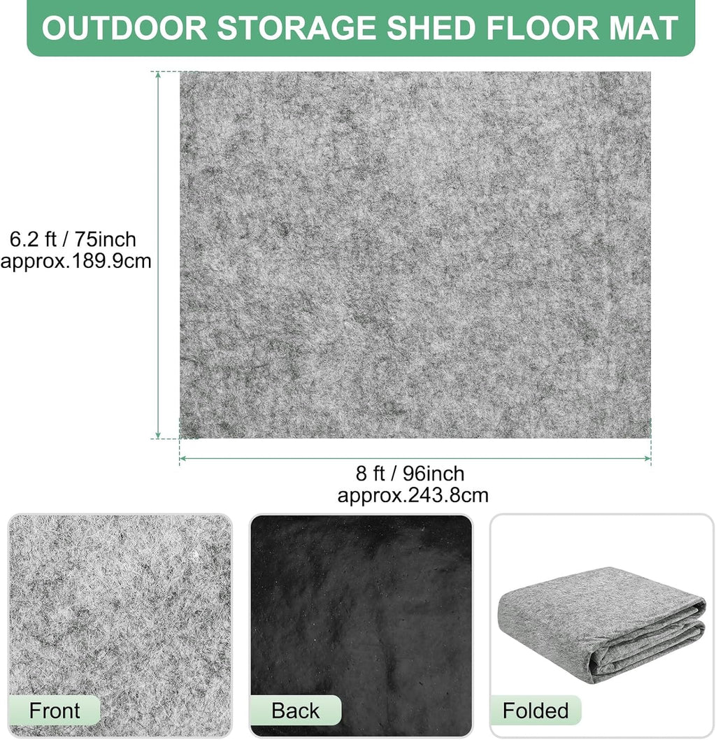 m meterxity outdoor storage shed mat 6.2x7.5 ft shown in use