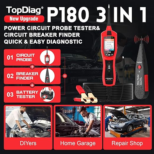 Circuit Breaker Finder Tool, Battery Tester, AC DC Voltage Tester, Fuel