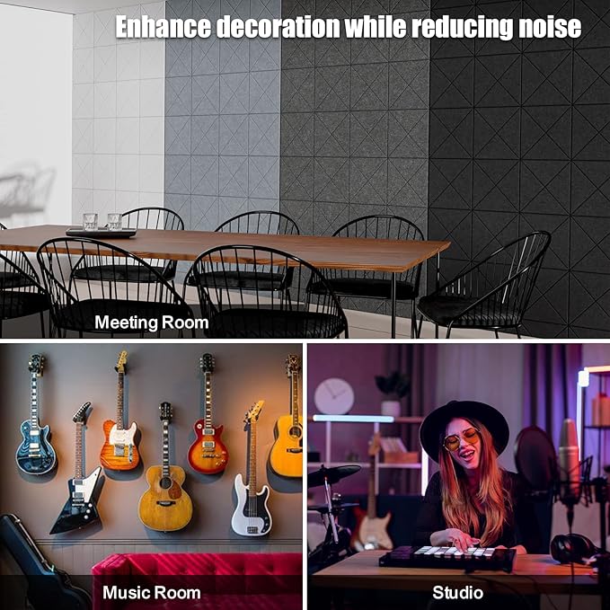 Sonicism 12 Pack X-Lined Acoustic Panels