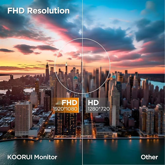KOORUI 24 inch Curved Monitor, Full HD 1080P Curved Computer Monitor, 100Hz