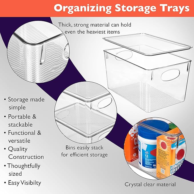 ClearSpace Plastic Storage Bins (4 Pack)