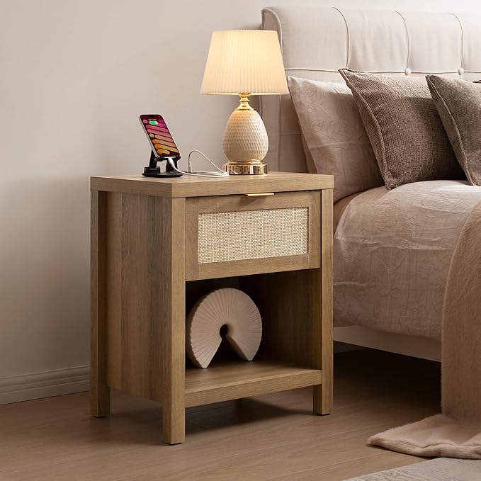 SICOTAS Rattan Night Stand