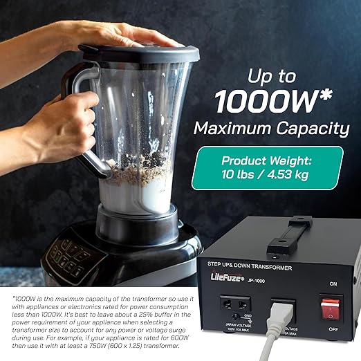 LiteFuze 1000W Step-Up/Step-Down Transformer