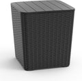 PatioZen 20 Gallon Outdoor Storage Deck Box, Black